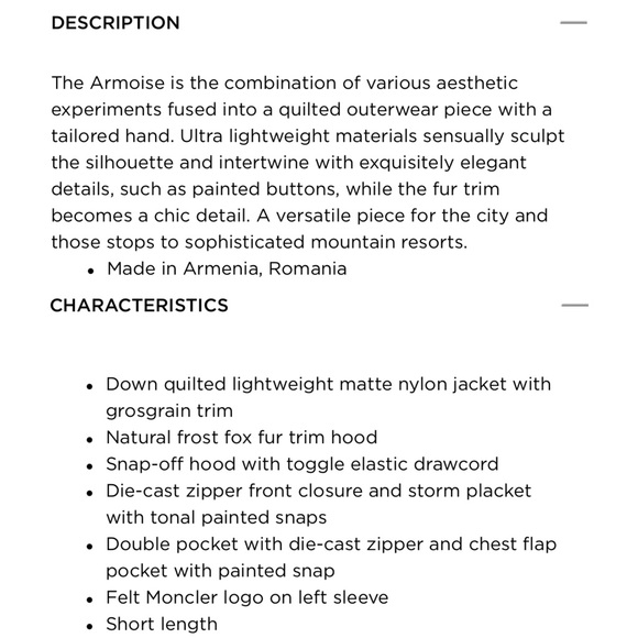 100% Authentic NWT Moncler Armoise Giubotto Jacket - Picture 8 of 16